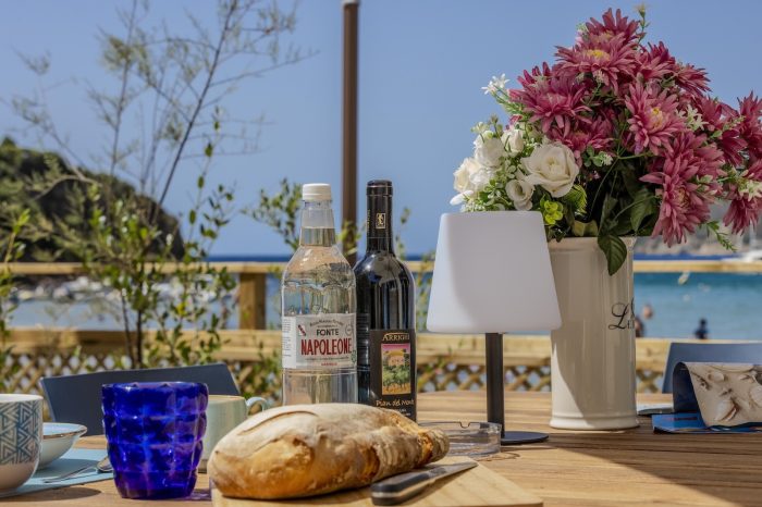 Terrazza vista mare dell'Appartamento Stella sul Golfo di Lacona